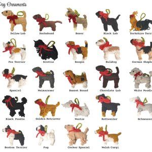 Holiday Hand Knit Chilly Dog Dog Breed Ornaments